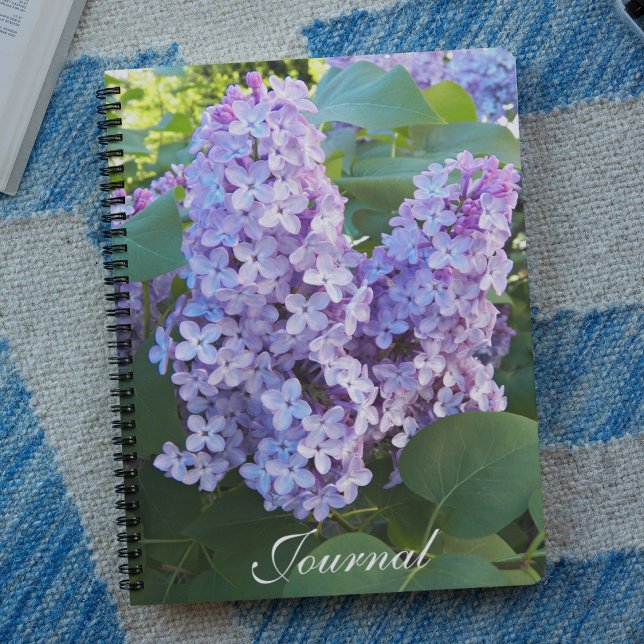 Purple Lilac Blooms Floral Notebook (In Situ)