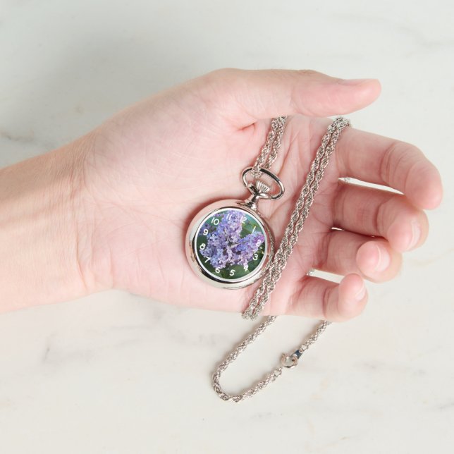 Purple Lilac Blooms Floral Watch (Hand)