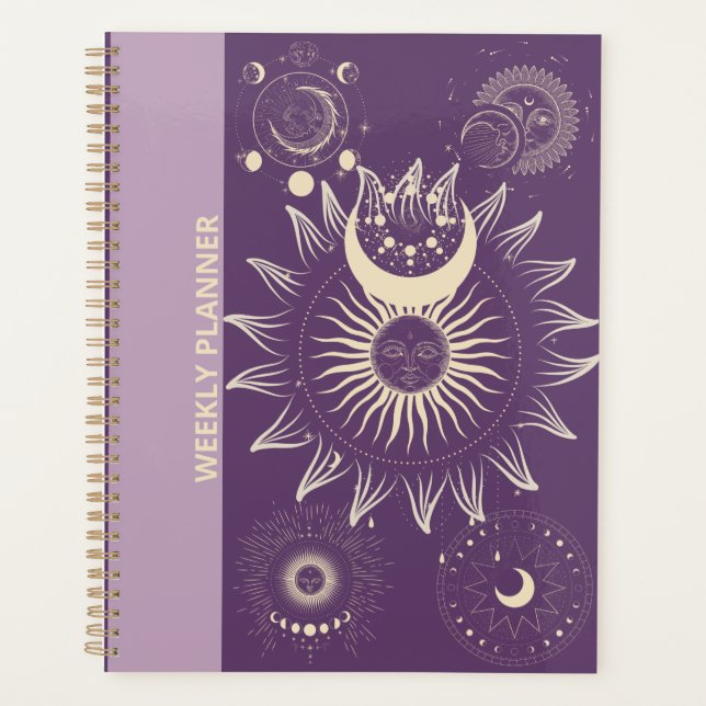 PURPLE/LILAC BOHO DESIGN WEEKLY PLANNER (Front)
