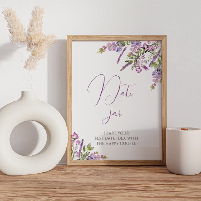 Purple Lilac Date Night Ideas Date Jar Poster (Creator Uploaded)