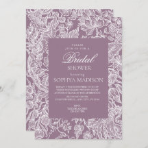 Purple Lilac Elegant Line Art Wildflower