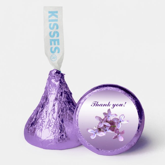 Purple Lilac F lowers Thank You Hershey®'s Kisses®