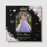 Purple Lilac Floral Butterflies Quinceañera Photo Foil Guest Book<br><div class="desc">Coordinate your party with this elegant real foil personalized Purple Lilac Roses Floral Photo Guest Book! Personalize it easily and quickly, simply press the Edit Using Design Tool button to further re-arrange and format the style and placement of the text, images and photograph. Featuring stunning purple lilac, lavender roses, gold...</div>