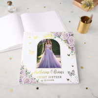 Purple Lilac Floral Butterflies Sweet 16 15 Photo