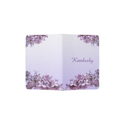 Purple Lilac Floral Design Passport Holder