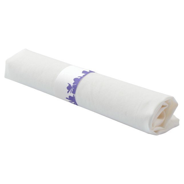 purple lilac Floral Elegance Napkin Bands (Angled)
