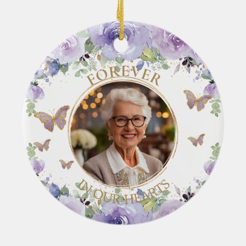 Purple Lilac Floral Loving Memory Memorial Photo