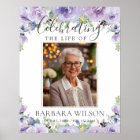Purple Lilac Floral Picture Photo Funeral Memorial