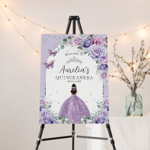 Purple Lilac Floral Rose QUINCEAÑERA Princess Arch Foam Board