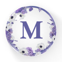 Purple/Lilac Floral Wreath Monogram