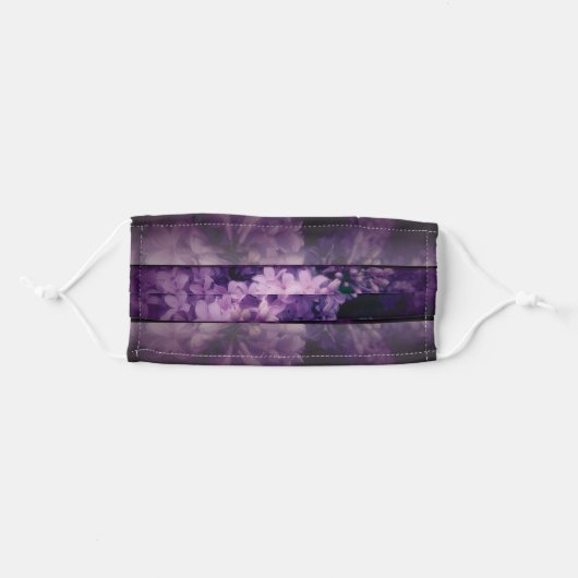 Purple Lilac Flowers Adult Cloth Face Mask (Front, Folded)