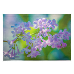 Purple Lilac Flowers Cloth Placemat