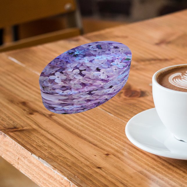 Purple Lilac Flowers Floral Paperweight (In Situ)