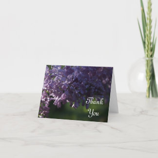 Purple Lilac Flowers Thank You Card