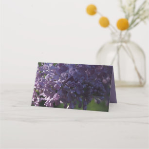 Purple Lilac Flowers Wedding Charity Favors Place Card