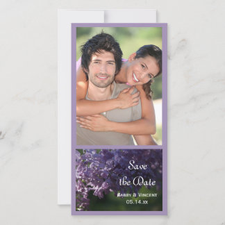 Purple Lilac Flowers Wedding Save the Date