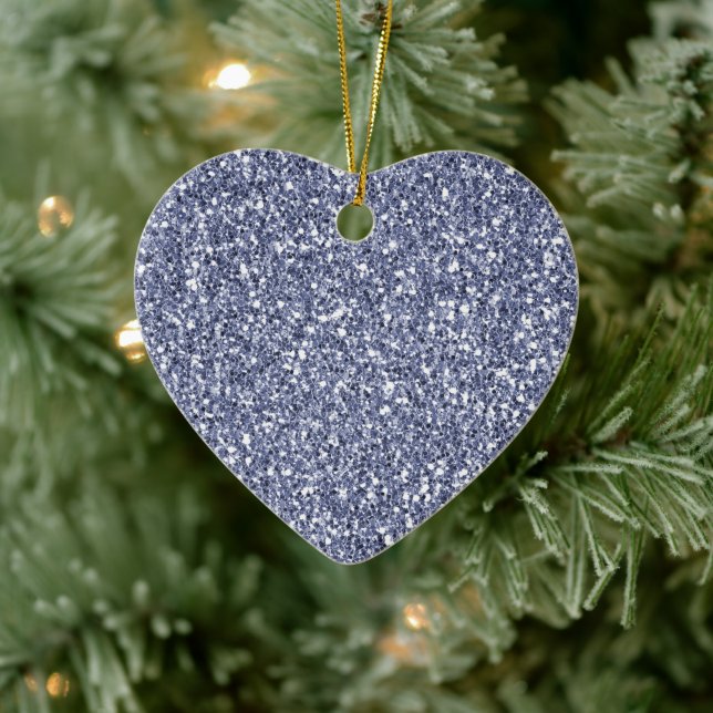 Purple Lilac Glitter Ceramic Ornament (Tree)