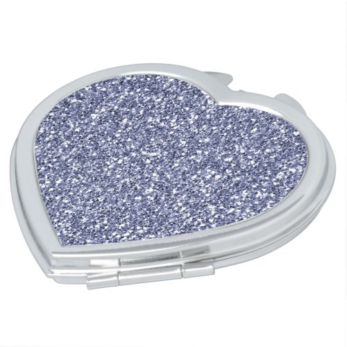 Purple Lilac Glitter Compact Mirror