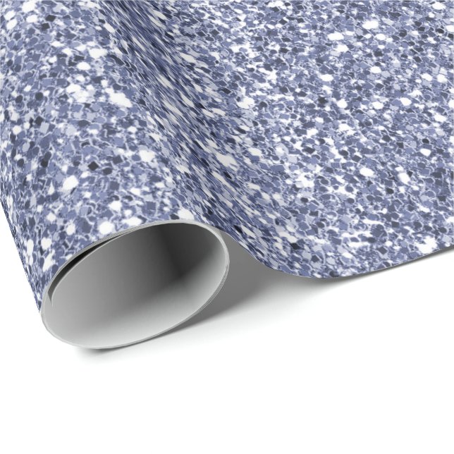 Purple Lilac Glitter girly Wrapping Paper (Roll Corner)