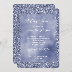 Purple Lilac Glitz Glam Glitter Sparkle Invitation