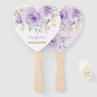 Purple Lilac Gold Floral Bridal Wedding Shower