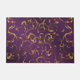 purple, lilac, gold, golden, vibes, abstract, doormat
