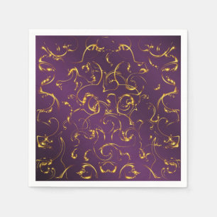 purple, lilac, gold, golden, vibes, abstract, napkins
