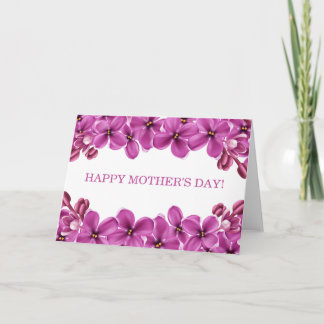 Purple Lilac Happy Mother's Day Greeting Card