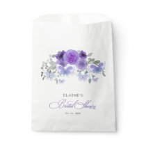 Purple Lilac Lifetime of Butterflies Bridal Shower Favor Bag