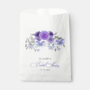 Purple Lilac Lifetime of Butterflies Bridal Shower Favor Bag
