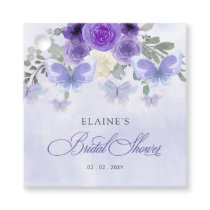 Purple Lilac Lifetime of Butterflies Bridal Shower Favor Tags