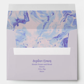 Purple Lilac Marble Envelope