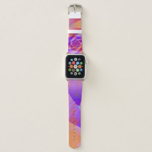 Purple Lilac Pink Abstract Cubist Rose Bold Print Apple Watch Band