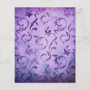 Purple Lilac Vintage Pattern Scrapbook Paper