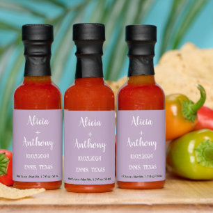 Purple Lilac Violet Lavender Elegant Wedding Hot Sauces