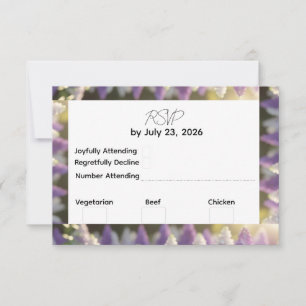 Purple Lilac Wedding Event Response Card