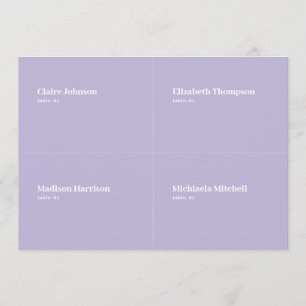 Purple Lilac Wedding Place Card DIY
