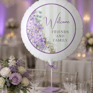 Purple Lilac Wedding Welcome Balloon