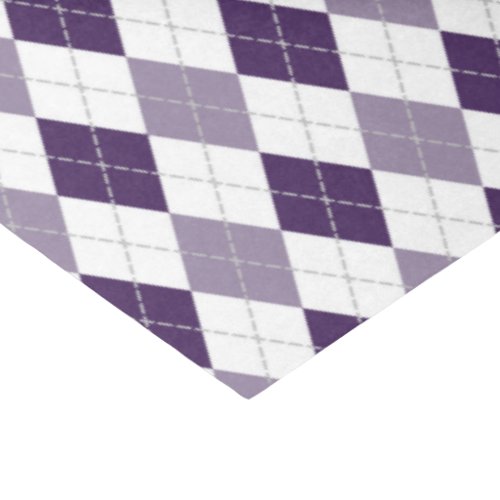 purple lilac white argyle plaid tissue paper