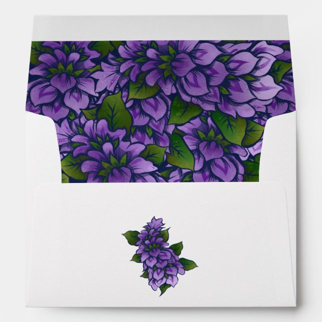 Purple Lilacs Envelope (Back (Bottom))