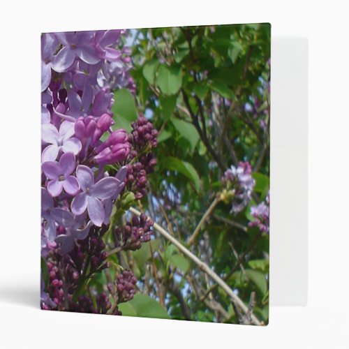 Purple Lilacs in Bloom 3 Ring Binder