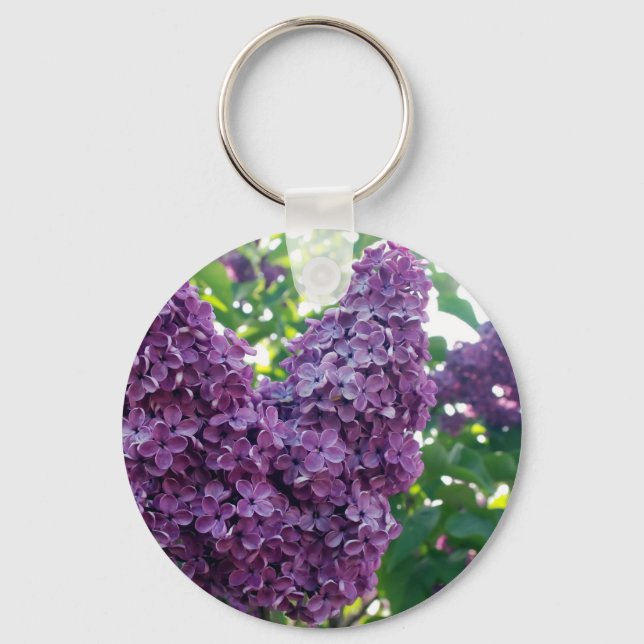 Purple Lilacs Keychain (Front)