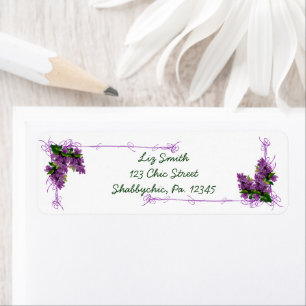 Purple Lilacs Label