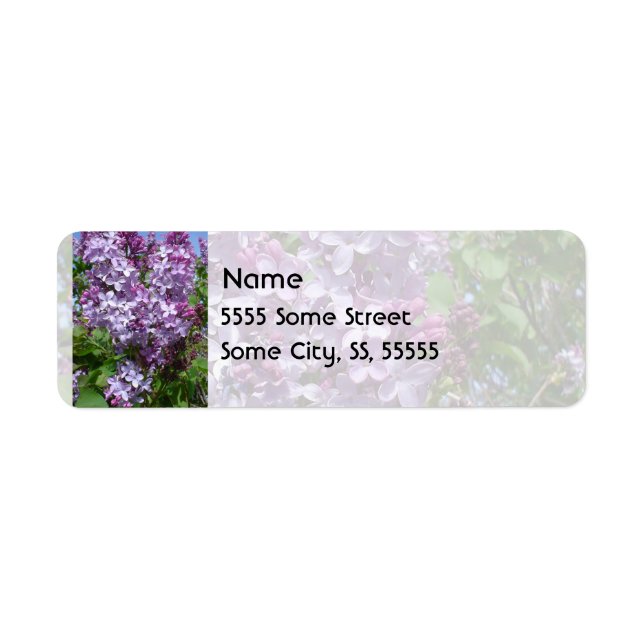 Purple Lilacs Label (Front)
