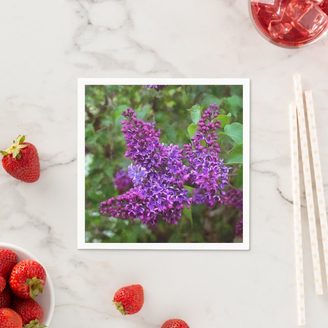 Purple Lilacs on a Spring Day Napkins (Insitu)
