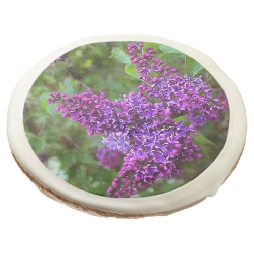 Purple Lilacs on a Spring Day Sugar Cookie