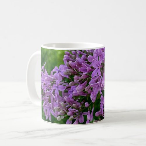Purple lilacs romantic elegant purple floral photo coffee mug
