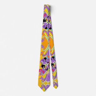 Purple Lilies Elegance Neck Tie