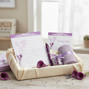 Purple lilies notepad