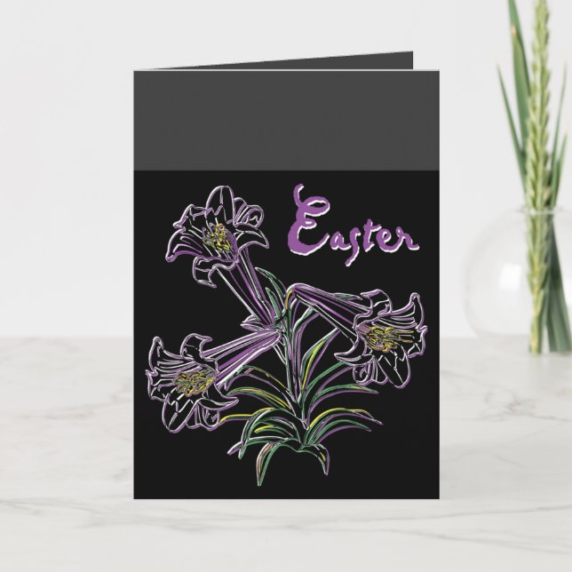 Purple Lily - Holiday Card (Front)
